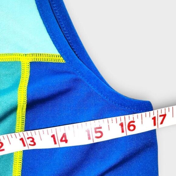 Title Nine Womens Dress Sz Medium‎ Blue Colorblock Sleeveless Sports Casual Golf - Picture 9 of 10